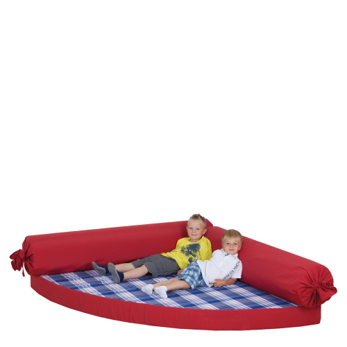 Viertelkreis Kuschelecke 3-teilig B/H/T: 160x15x160 cm, Bezug Stoff