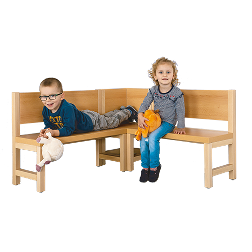 Sitzbank mit Rückenlehne B/H/T: 100x64x34 cm, Sitzhöhe: 34 cm, Lehnenhöhe: 30 cm