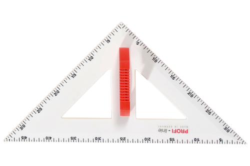 Zeichendreieck der Serie Profi Linie L: 60 cm, 45°, magnetisch