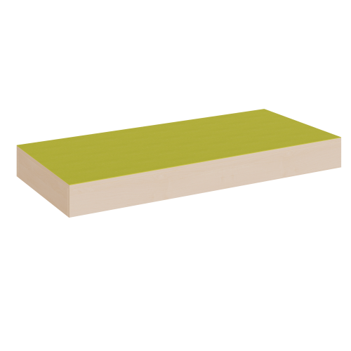 Rechteck-Podest rundum geschlossen, Linoleum-Deckplatte B/H/T: 150x13x70 cm