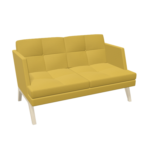 2er Sofa Ona mit Holzgestell & Seitenschale B/H/T: 141x84x85 cm, Stoffgruppe C2 (Standard)