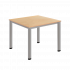 Tischserie FLEXIBEL Quadrattisch Melamin Quadrattisch 70x70 cm, Standfüsse Rundrohr 40 x 2mm, wählbar sind das Dekor, Gestellfarbe und Tischhöhe 72cm