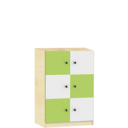 Schließfachschrank Serie SFS, zweireihig B/H/T: 80x190x50 cm, 2x3 Fächern