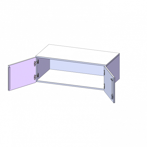 Aufsatzschrank, 1 Ordnerhöhe - Serie evo180 B/H/T: 100x36x40 cm, 2 Türen, abschließbar