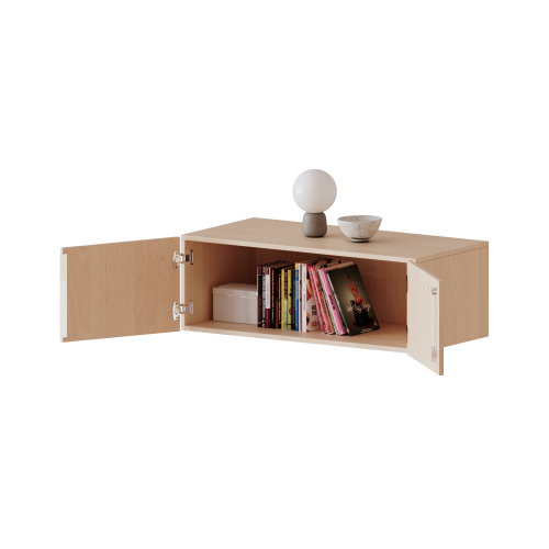 Aufsatzschrank für ErgoTray Serie, 1 Ordnerhöhe - Serie evo180 zwei Türen, B/H/T: 104,5x36x40 cm