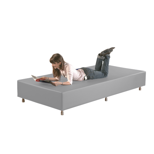 Sitzelement Rechteck groß aus der Sofaserie Wellness-Oase B/H/T: 224x40x112 cm, Bezug Kunstleder schwer entflammbar
