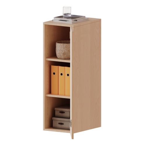Aufsatzschrank für ErgoTray Serie, 3 Ordnerhöhe - Serie evo180 B/H/T: 36,1x108x60 cm, 1 Tür, Tür öffnet rechts