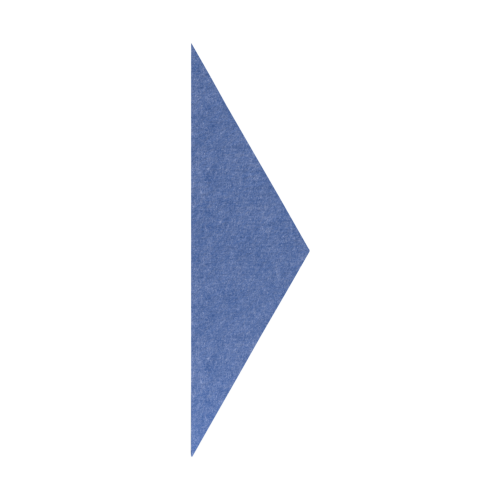 Akustikelement AKUSTIX Shape #11 B/H/T: 10,1x35x1,8 cm, PET Gestaltungspaneel in Dreieck-Form, Blau