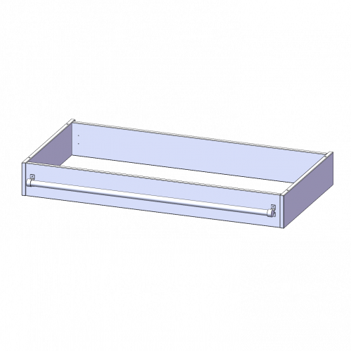 Leiterzarge zur Aufnahme einer Leiter - Serie evo180 Gesamthöhe 15 cm, für 120 cm breite und 60 cm tiefe Schrankwände