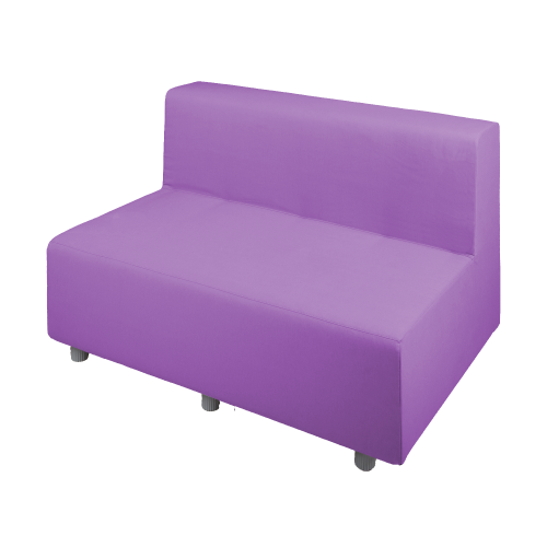 Relax! - Zweiersitzbank mit Lehne, Bezug Kunstleder oder Stoff B/H/T: 104 x70x72 cm, Sitzhöhe: 39 cm, mit Kunstlederbezug