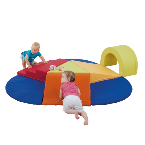 Baby-Spielinsel aus 8 Teilen aus Kunstleder, DM: ca. 160 cm