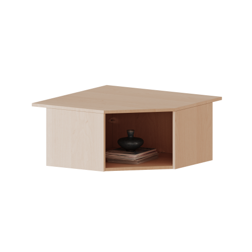 Innenecke Aufsatzregal, 1 Ordnerhöhe - Serie evo180 B/H/T: 80x36x80 cm, Für 50 cm tiefe Schrankwände