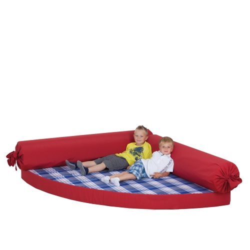 Viertelkreis Kuschelecke 3-teilig B/H/T: 160x15x160 cm, Stoff schwer entflammbar
