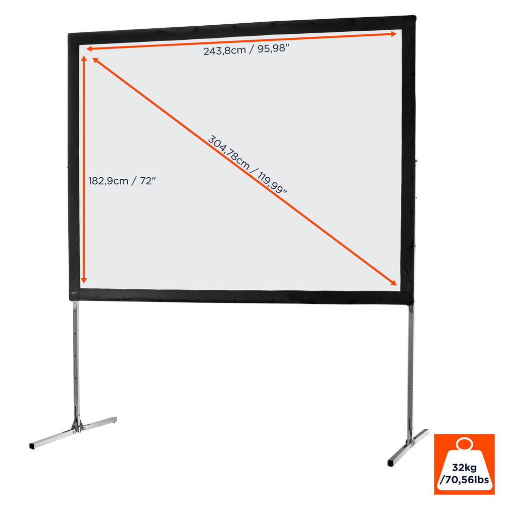 celexon Faltrahmen Leinwand Mobil Expert 244 x 183cm, Frontprojektion