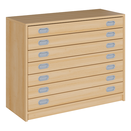 Papierschrank mit Schüben 7 Auszüge, B/H/T: 102x80x60 cm