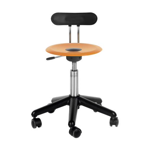 Genito UFO Erzieherstuhl, Drehstuhl mit Gaslift, fahrbar, Sitzteller Polycarbonat (PC) Sitzhöhe: 41-51 cm