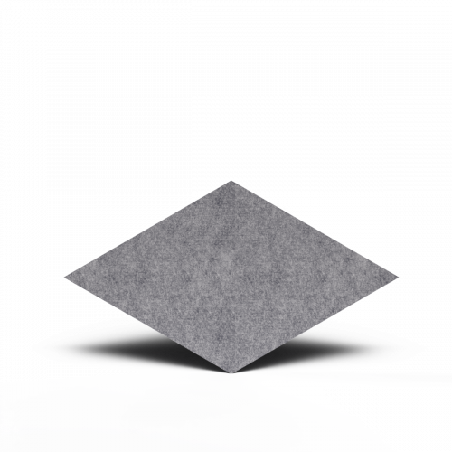 Akustikelement AKUSTIX Shape #13 B/H/T: 35x20x1,8 cm, PET Gestaltungspaneel in Raute-Form, Grau