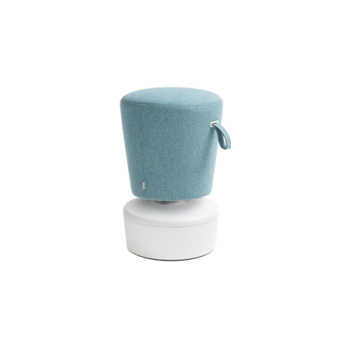 Hocker Mia mit innovativem Fußkreuz und 3D-Sitzmechanik B/H/T: 36x57-90x36 cm, Platingrau, Stoffgruppe C2