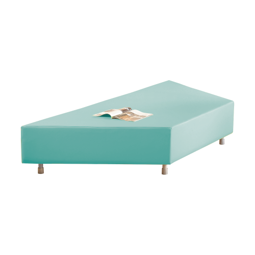 Sitzelement Trapez gross aus der Sofaserie Wellness-Oase B/H/T: 224/112x40x97 cm, Bezug Kunstleder, Bezug und Kern schwer entflammbar