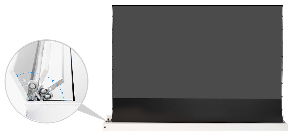 celexon UST Hochkontrast Bodenscheren Leinwand - HomeCinema Plus, 130" weiß