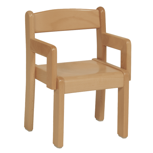 Stuhl TIM auf Filzschonern mit Sitzmulde, Sitzhöhe 18 cm