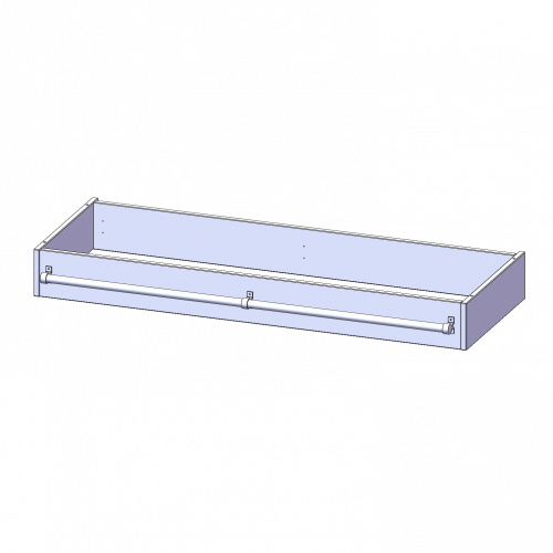Leiterzarge zur Aufnahme einer Leiter - Serie evo180 Gesamthöhe 15 cm, für 140,6 cm breite und 50 cm tiefe Schrankwände