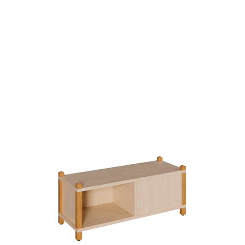 Stollen-Regal, Raumteilerregal mit Mittelwand wechselseitig offen B/H/T: 106x40x40 cm, mit Mittelwand, 2 Fächer