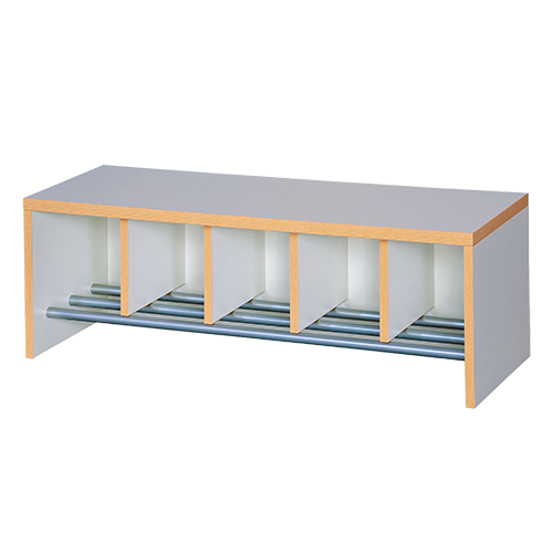 Garderobenbank mit integriertem Schuhrost 6 Plätze, B/H/T: 120x42x32 cm