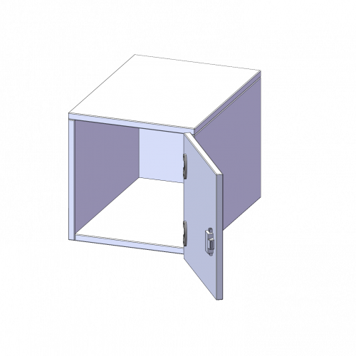 Aufsatzschrank für ErgoTray Serie, 1 Ordnerhöhe - Serie evo180 B/H/T: 36,1x36x50 cm, 1 Tür, Tür öffnet rechts