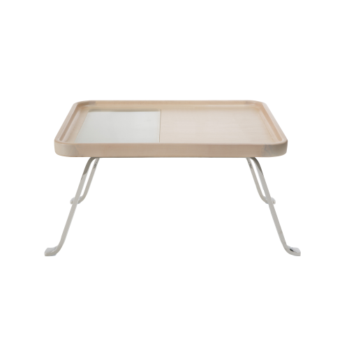 Tisch Ona mit Metallgestell B/H/T:  60x35x120 cm, mit Milchglas, Gestellfarbe Chrom