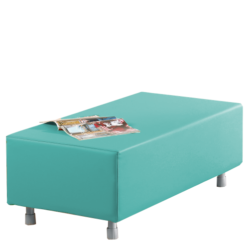 Sitzelement Rechteck klein aus der Sofaserie Wellness-Oase B/H/T: 112x40x56 cm, Kunstlederbezug und Polster schwer entflammbar