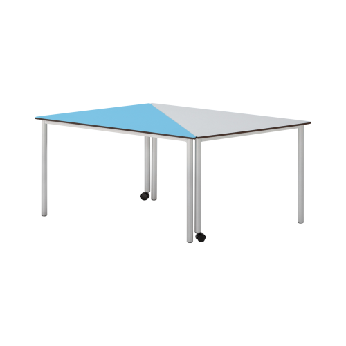 Pythagoras Set 2 Tische, Farben: 1x Grau, 1x Blau; B/H/T: 120x85x85 cm