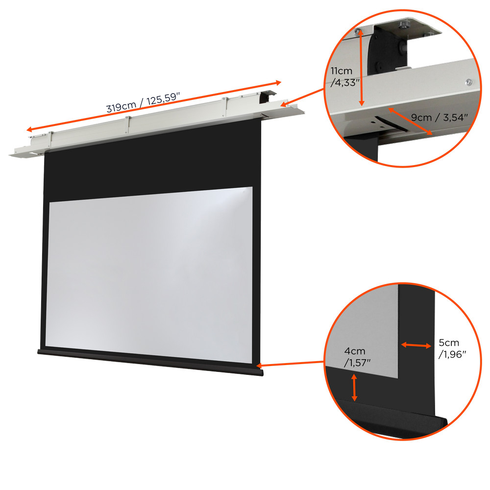 celexon Deckeneinbau Leinwand Motor Expert 300 x 187 cm