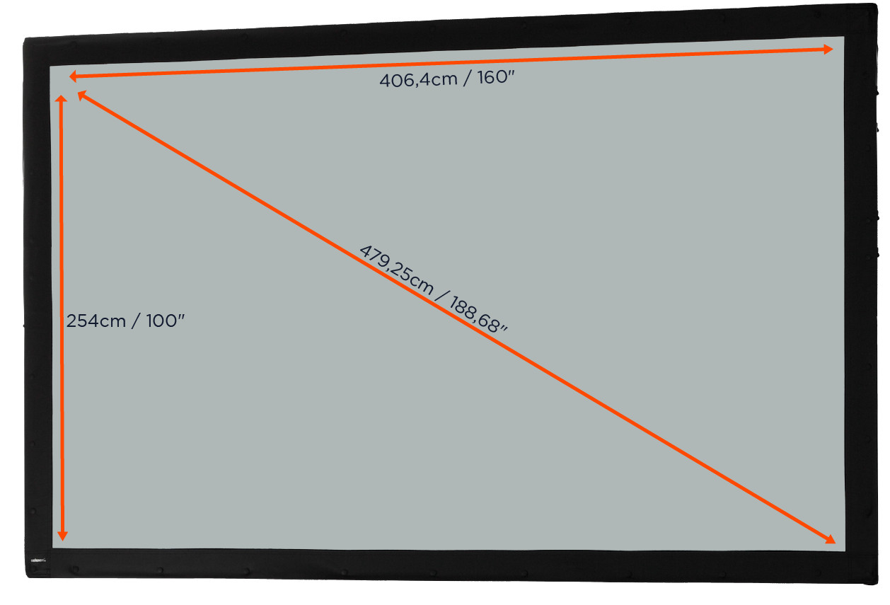 celexon Tuch für Faltrahmen Mobil Expert - 406 x 254 cm Rückprojektion