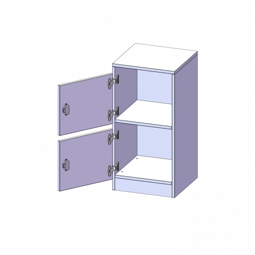 Schließfachschrank, 2 Ordnerhöhen - Serie evo180 B/H/T: 40,5x82x40 cm, 2 Schließfächer, mit Briefschlitz, Türen öffnen nach links, mit Sockel (81 mm)