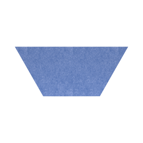 Akustikelement AKUSTIX Shape #12 B/H/T: 40x17,5x1,8 cm, PET Gestaltungspaneel in Trapez-Form, Blau