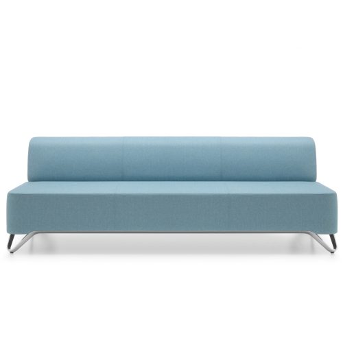 BOXIT 3er Designer Sofa ohne Armlehne, Gestell aus Holz, Bezugsstoff Kunstleder, Breite 225 cm Höhe 74 cm Tiefe 75 cm
