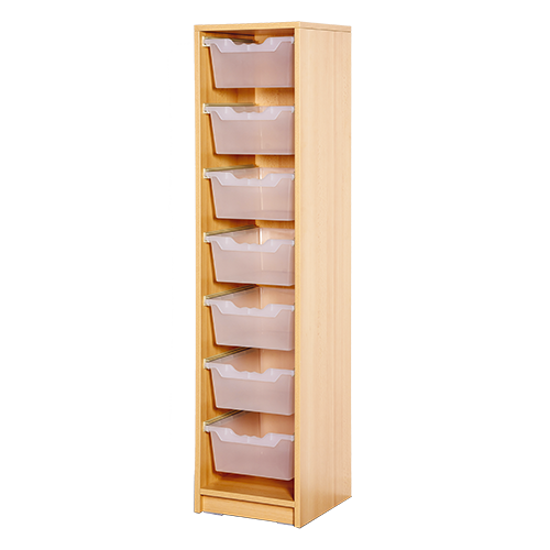 Beistellregal mit Boxen B/H/T: 36x158x40 cm, mit 7 hohen ErgoTray-Boxen