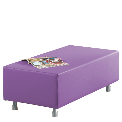Sitzelement Rechteck klein aus der Sofaserie Wellness-Oase B/H/T: 112x40x56 cm, Bezug aus Kunstleder