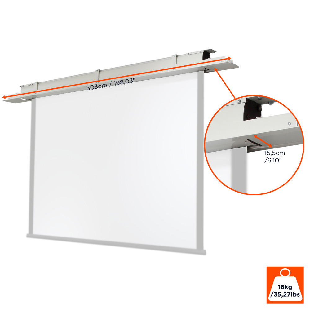 Deckeneinbau-Set 450cm für celexon Expert XL-Serie