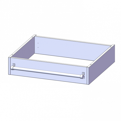 Leiterzarge zur Aufnahme einer Leiter - Serie evo180 Gesamthöhe 15 cm, für 70,3 cm breite und 60 cm tiefe Schrankwände