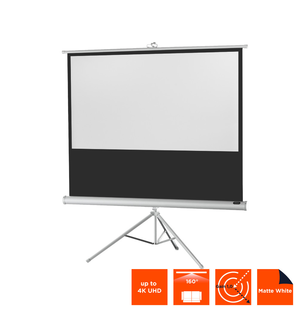 celexon Stativleinwand Economy 244 x 138 cm - White Edition