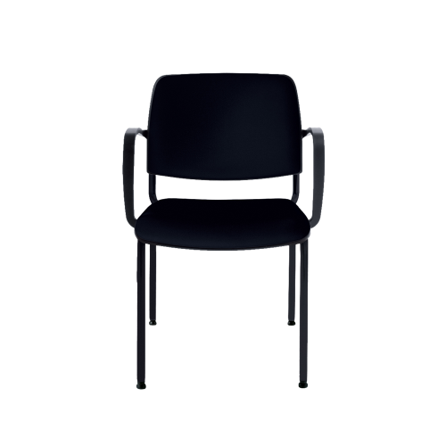 Stuhl ANABELLE mit Sitz- und Rückenpolsterung B/H/T: 56x79x54 cm, 4-Fußgestell, mit Armlehne, Gestellfarbe Chrom, Stoffgruppe C1/C2 (Standard)