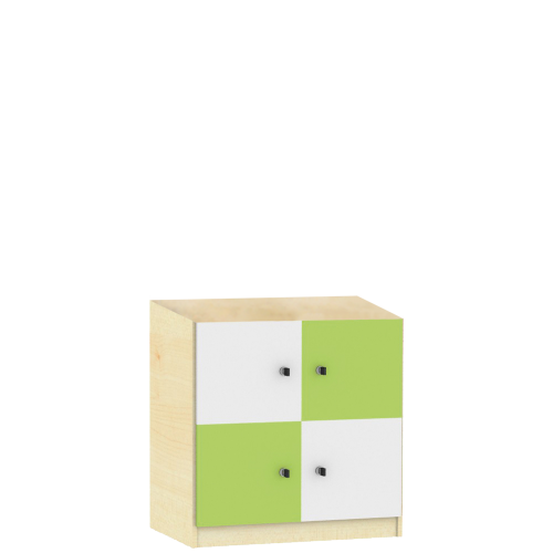Schließfachschrank Serie SFS, zweireihig B/H/T: 80x120x50 cm, 2x2 Fächer