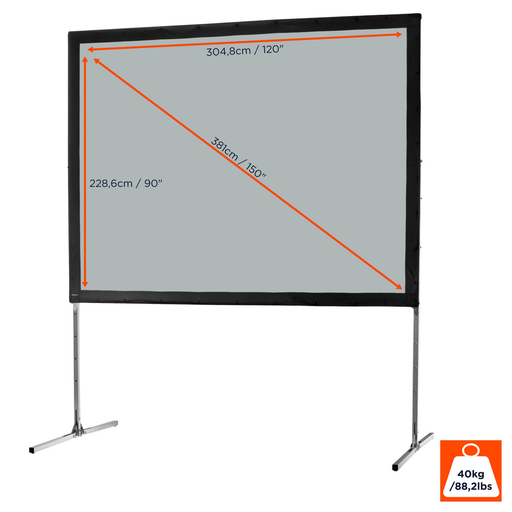 celexon Faltrahmen Leinwand Mobil Expert 305 x 229cm, Rückprojektion