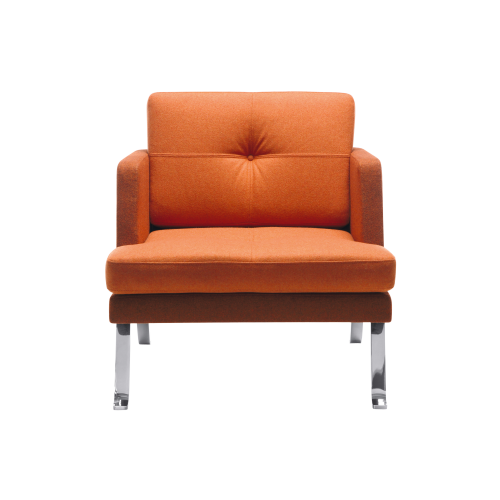 1er Sessel Ona mit Metallgestell & niedriger Lehne B/H/T: 79x84x84 cm, Stoffgruppe C2 (Standard), Gestellfarbe Schwarz