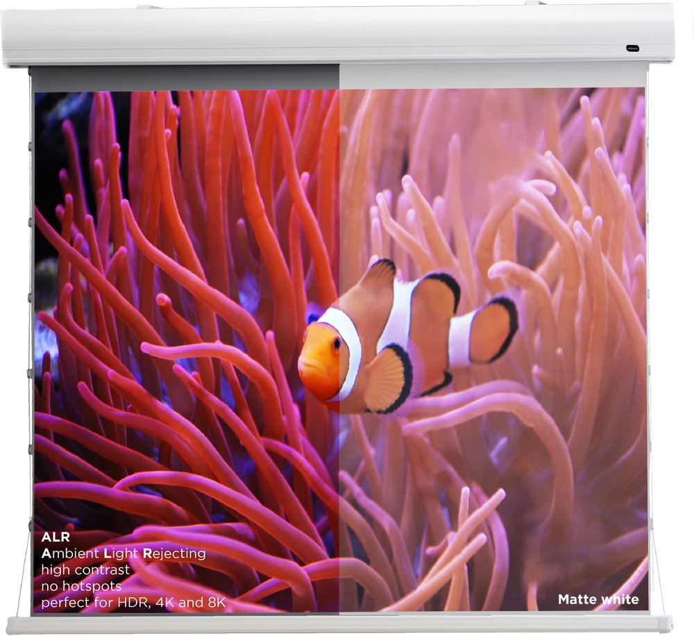 celexon HomeCinema Hochkontrastleinwand Tension 298 x 168 cm 135" - Dynamic Slate ALR