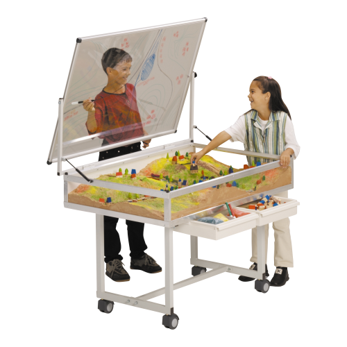 Sandkasten fahrbar, B/H/T: 120x18x80 cm