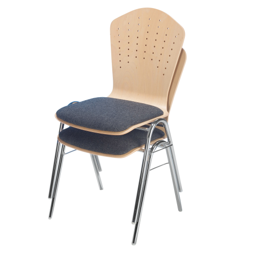 Stuhl Elena Ausführung: mit Sitzpolster, Sitzschale gebeizt, Sitzhöhe: 46 cm