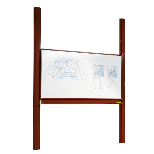 Whiteboard Pylonentafel mit einer Tafelfläche aus Premium Stahlemaille, Serie PY1 E, weiß B/H: 200x120 cm